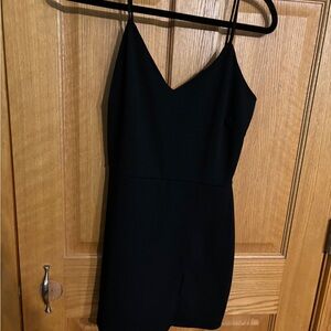 Elegant Black Sleeveless Dress with shorts